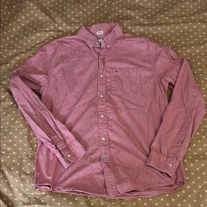 Hollister Casual Pink Button-Down Shirt
